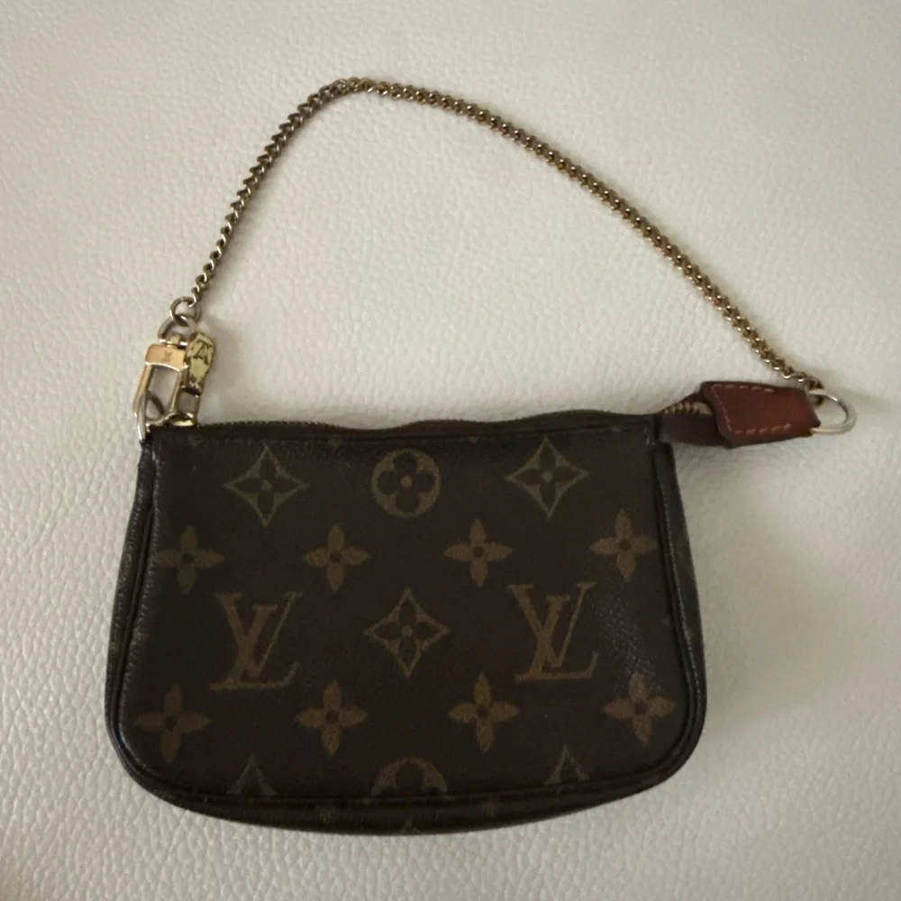 Louis Vuitton Black and Brown Monogram Wristlet - Picture 1 of 9